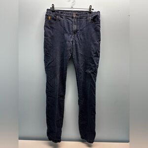 Women’s Second Yoga Jeans Blue Denim Mid Rise Skinny Jeans Pants Size 30